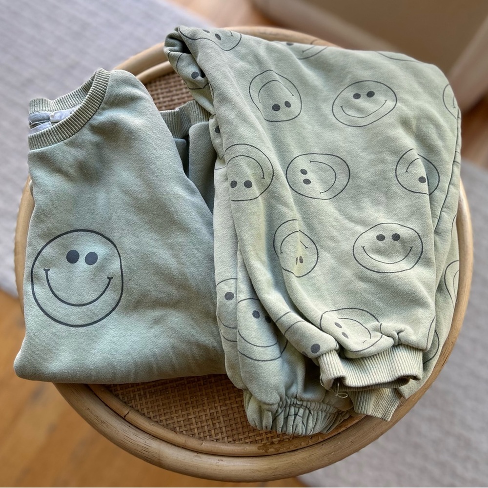 Indy and Pippa Dusty Lime Sweatsuit